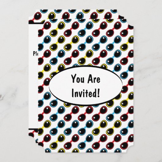 Retro zonnebril Primaire Kaart (Voorkant / Achterkant)