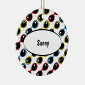 Retro zonnebril Primaire Keramisch Ornament (Rechts)