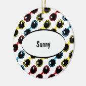 Retro zonnebril Primaire Keramisch Ornament (Links)