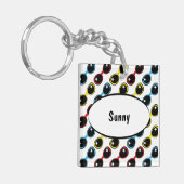 Retro zonnebril Primaire Sleutelhanger (Voorkant Links)