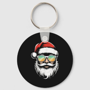 Retro Zonnebril Santa Face Christmas Xmas Mannen B Sleutelhanger