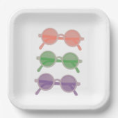 Retro-zonnebrillen Borden Papieren Bordje (Voorkant)