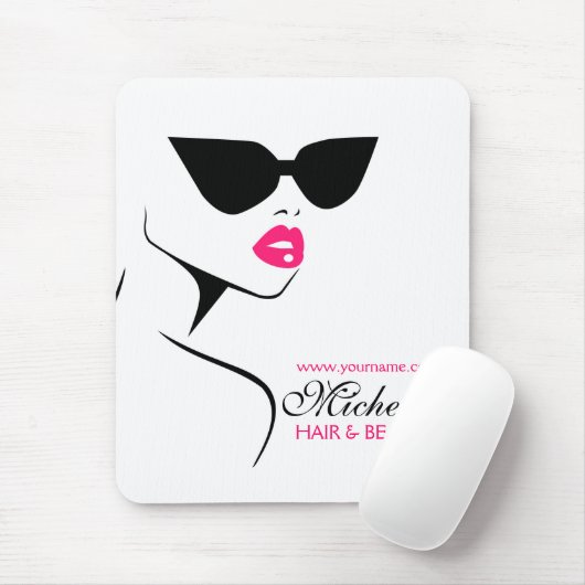 Retro zonnebrillen haar en schoonheid maken merken muismat (Met muis)