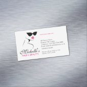 Retro zonnebrillen haar en schoonheid maken merken visitekaartje magneet (Voorbeeld)