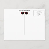 Retro zonnebrillen Primaire huiden Rood Geel Blauw Briefkaart (Achterkant)