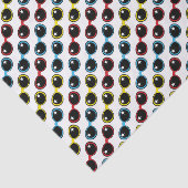 Retro zonnebrillen Primaire huiden Rood Geel Blauw Tissuepapier (Detail)