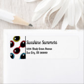 Retro zonnebrillen Primaire kleuren op maat Etiket (Insitu)