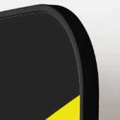 Retro Zonnegloed Over Strepen met Naam Pickleball Paddle (Links Detail)