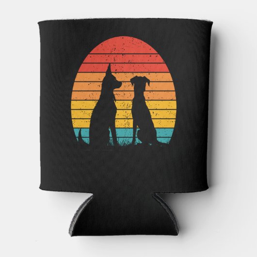 retro zonnehond blikjeskoeler (Voorkant)