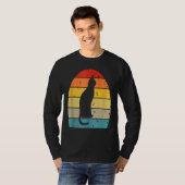 Retro zonnekat silhouette kitten t-shirt (Voorkant volledig)