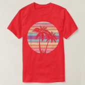 Retro  zonnepalmbedekking t-shirt (Design voorkant)