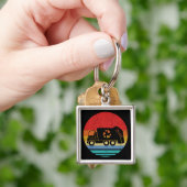 Retro Zonnerecycling Afval Kinder Afval Sleutelhanger (Hand)