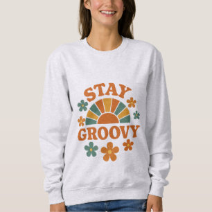 Retro Zonneschijn Blijf Groovy Grafisch Trui