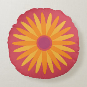 Retro Zonneschijn Bloem Kussen
