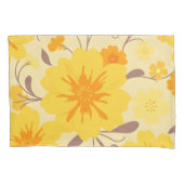 Retro Zonneschijn Bloemen-Gele bloemen Kussensloop (Voorkant)
