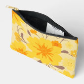 Retro Zonneschijn Bloemgeel Bloemen Etui (Open)