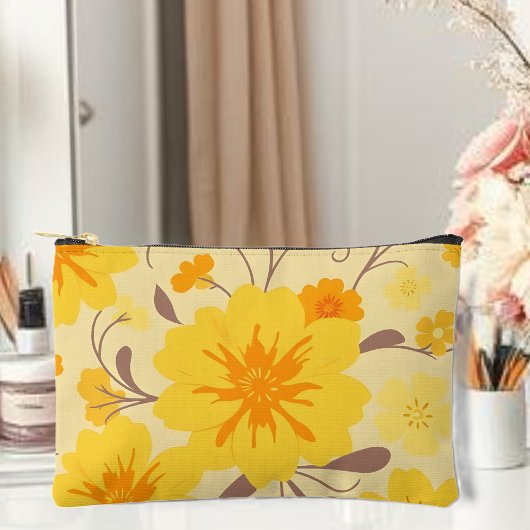 Retro Zonneschijn Bloemgeel Bloemen Etui