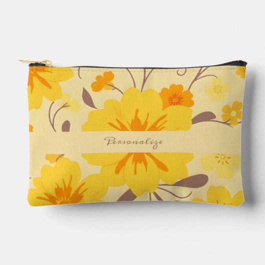 Retro Zonneschijn Bloemgeel Bloemen Etui (Voorkant)
