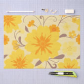 Retro Zonneschijn Bloemgeel Bloemen Tissuepapier (Craft)