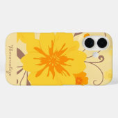 Retro Zonneschijn Bloempatroon-gele bloemen Case-Mate iPhone Case (Achterkant (horizontaal))