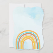 Retro zonneschijn Boho regenboog, hier komt de zoo Kaart (Achterkant)