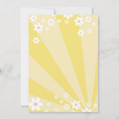 Retro zonneschijn daisy boho bloem eerste verjaard kaart (Achterkant)