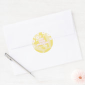 Retro zonneschijn Daisy boho verjaardag Ronde Sticker (Envelop)
