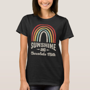 retro-zonneschijn en chocolademelk t-shirt