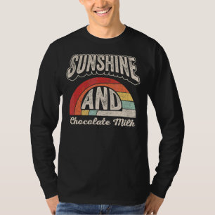 retro-zonneschijn en chocolademelk t-shirt