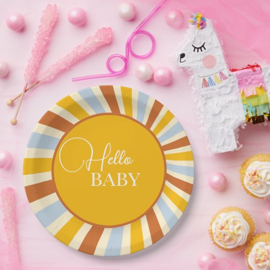 Retro Zonneschijn Papier Bord (Feest)