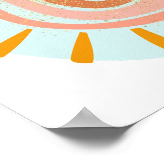 Retro zonneschijn, poster (Hoek)