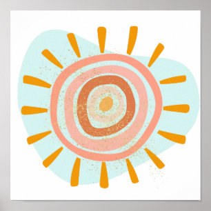 Retro zonneschijn, poster