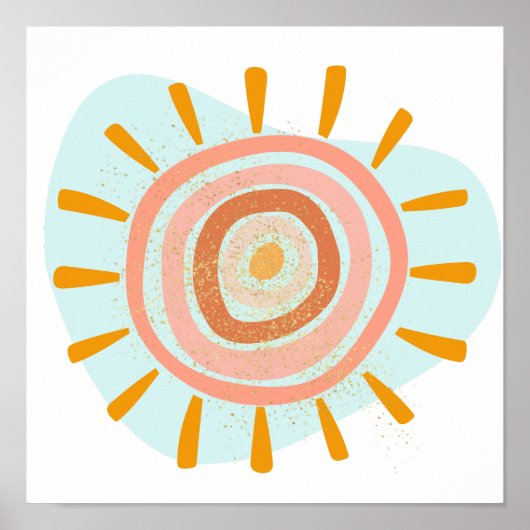 Retro zonneschijn, poster (Voorkant)