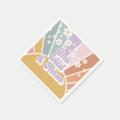 Retro Zonneschijn Regenboog Daisy One Wild Three Servet (Hoek)