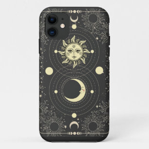 Retro zonnesonenplaneten wolken lijst Case-Mate iPhone case