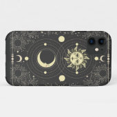 Retro zonnesonenplaneten wolken lijst Case-Mate iPhone case (Achterkant (horizontaal))