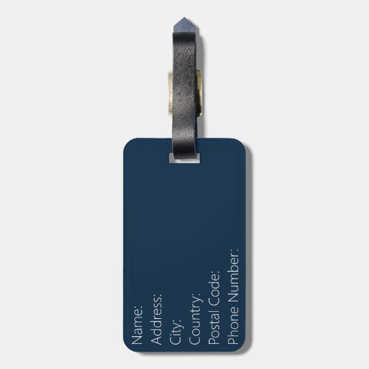 Retro-zonnestralen Bagagelabel (Achterkant verticaal)