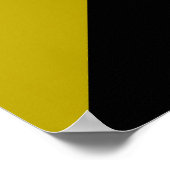 Retro Zonnestralen Burst Sunset Zwart Geel Rood Poster (Hoek)