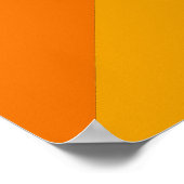 Retro Zonnestralen Burst Sunset Zwart Sinaasappel Poster (Hoek)