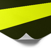 Retro zonnestralen burst zonsondergang zwart geel poster (Hoek)