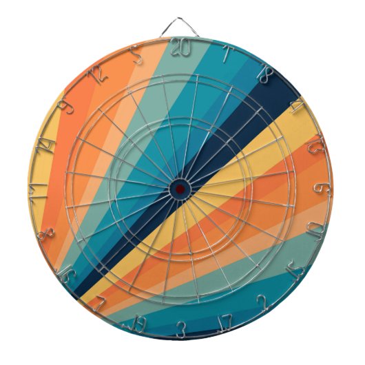 Retro-zonnestralen Dartbord (Voorkant)