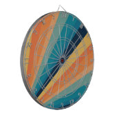 Retro-zonnestralen Dartbord (Voorkant Links)
