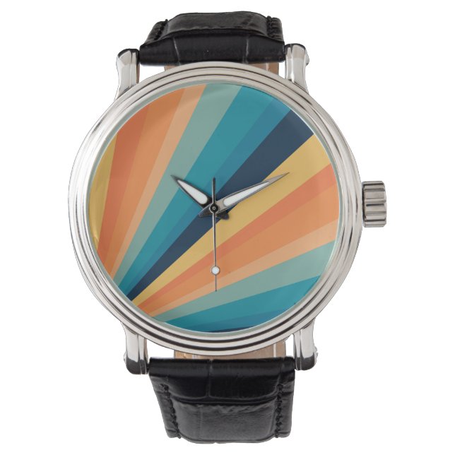 Retro-zonnestralen Horloge (Voorkant)