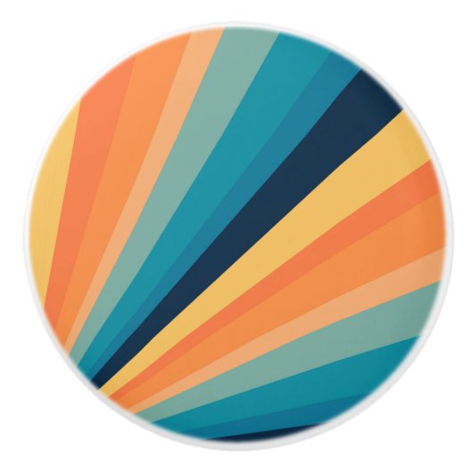 Retro-zonnestralen Keramische Knop (Voorkant)