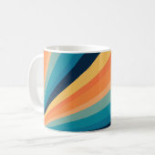 Retro-zonnestralen Koffiemok (Voorkant links)