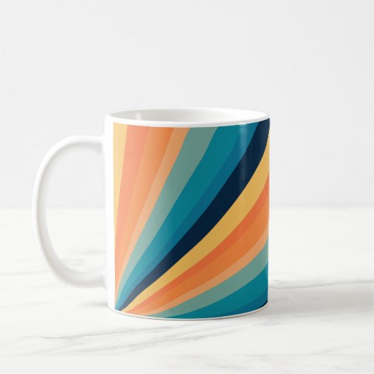 Retro-zonnestralen Koffiemok (Links)