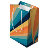 Retro-zonnestralen Medium Cadeauzakje (Achterkant Gekanteld)