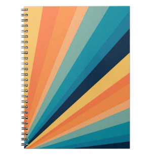 Retro-zonnestralen Notitieboek