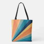 Retro-zonnestralen Tote Bag (Achterkant)