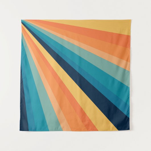 Retro-zonnestralen Wandkleed (Voorkant (horizontaal))